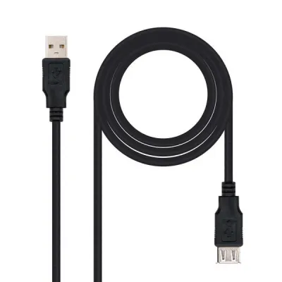 Nanocable Cable USB 2.0 Tipo-A Macho a Macho Negro 1m