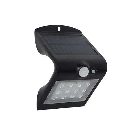 Elbat Aplique LED Solar Doble Iluminación 1.5W 220LM Luz Fría 6000K Sensor de Movimiento