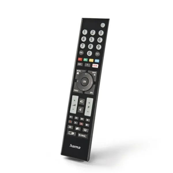 Hama Mando A Distancia Para Tv Grundig - Alcance 10M - 48 Botones - Acceso Directo A Plataformas De Streaming - 22.4X5X2.1Cm - Color Negro