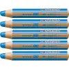 Stabilo Lápices De Colores Woody 3 En 1 Azul Estuche 5 Unidades