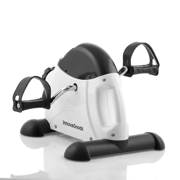 InnovaGoods Pedaleador Estático para Piernas y Brazos con Resistencia Regulable y Contador Digital LCD - 35x31x39cm - Negro