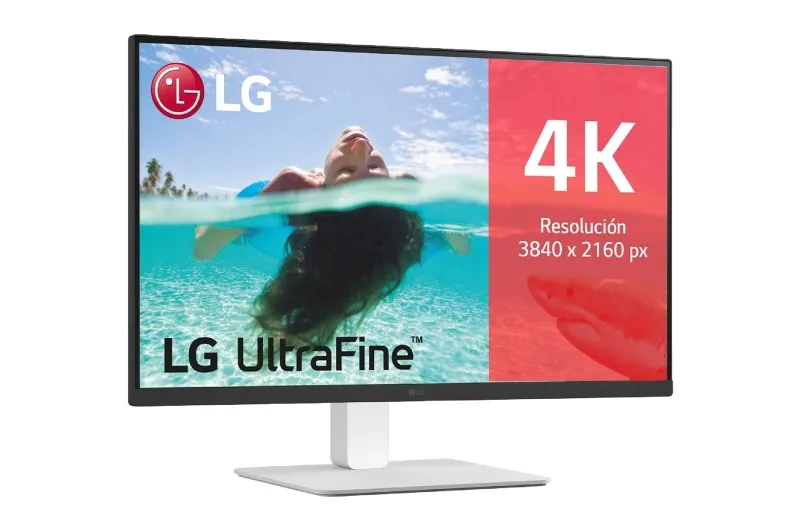Lg Ultrafine Monitor Led 27" Ips Ultrahd 4K Hdr10 - 60Hz - Respuesta 5Ms - Angulo De Vision 178º - 16:9 - Hdmi, Displayport - Vesa 100X100Mm - Color Blanco