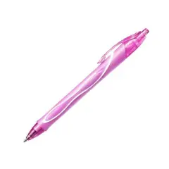 Bic Gel-Ocity Quick Dry Boligrafo Retractil - Punta Media de 0.7mm - Tinta de Gel - Secado Ultra Rapido - No Mancha el Papel - Color Rosa