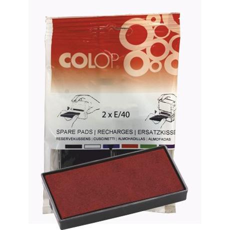 Colop Almohadilla E/40 Rojo Blister -2U-