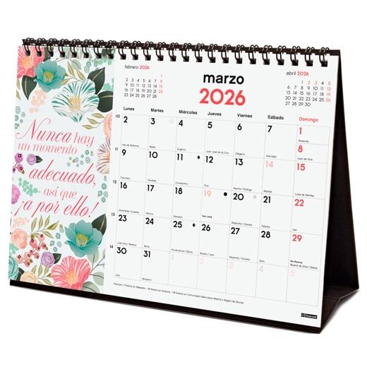 Finocam Calendario De Sobremesa Para Escribir S-210X150Mm Mv Imágenes Frases Motivadoras 2026
