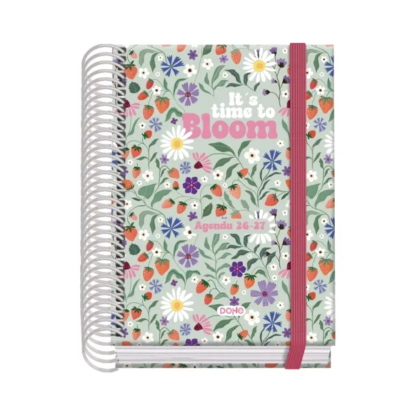 Dohe Agenda Escolar Prime A6 Espiral Cartón Forrado Mod. Bloom 2026-2027