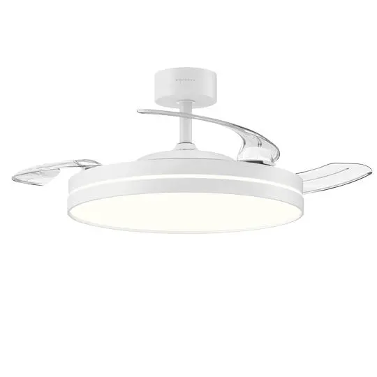 Grunkel Ventilador De Techo Con Luz 24W 6 Velocidades Y Temporizador Blanco