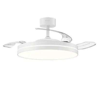 Grunkel Ventilador De Techo Con Luz 24W 6 Velocidades Y Temporizador Blanco