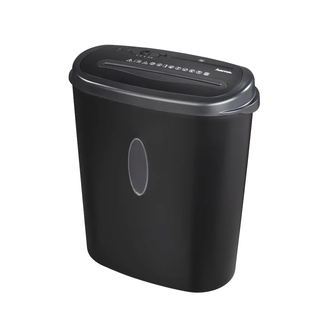 Hama Home x12CD Destructora de Papel Manual - 529W - Apagado Automatico - Destruye hasta 13 Hojas - Velocidad 2m/min - Corte Transversal P-4 - Destruye Bandas Magneticas y Tarjetas - Color Negro