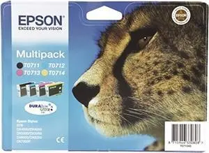 Epson T0711, T0712, T0713, T0714 Cartuchos de Tinta para Stylus D-78/92/120 DX-4000/5000/6000/7000F