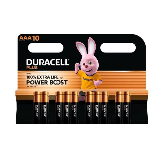 Duracell Pilas Plus Power Boost Lr03 Alcalinas Aaa 1.5V Blister 10
