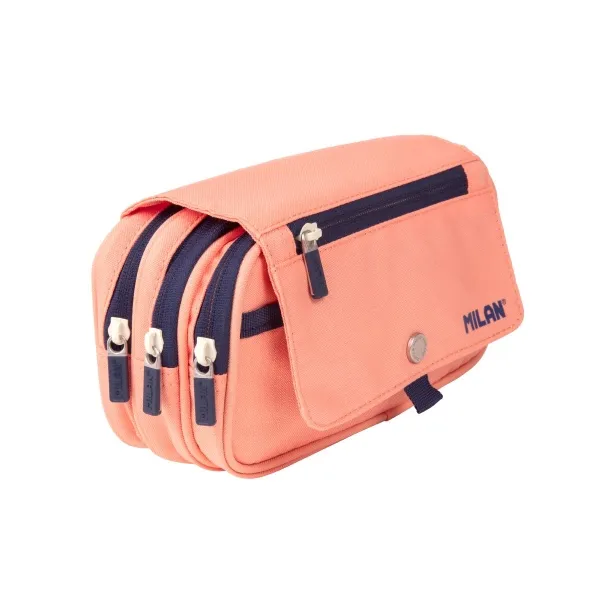 Milan Coleccion 430 Portatodo De Gran Capacidad - 3 Bolsillos Con Cremallera Y Un Pequeño Bolsillo Frontal - Color Rosa