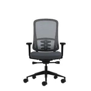 Oqonos Cherg 020 Silla de Oficina Ergonomica con Mecanismo Autobalanceado y Reposabrazos 4D - Gris