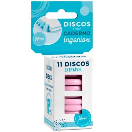 Carchivo Estuche 11 Discos Para Cuaderno Ingeniox 30Mm Plástico Rosa