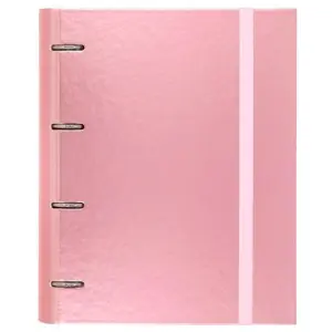 Carchivo Carpeta Anillas 4x35mm Carpeblock Metal con Recambio 100H A4 90gr Rosa