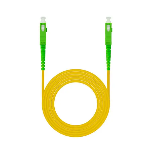 Nanocable Cable Fibra Monomodo SC/APC-SC/APC LSZH 20m Color Amarillo