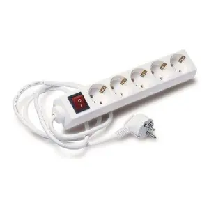 Elbat Regleta de Alimentación 5x Schuko con Interruptor On/Off y Cable de 1.50m