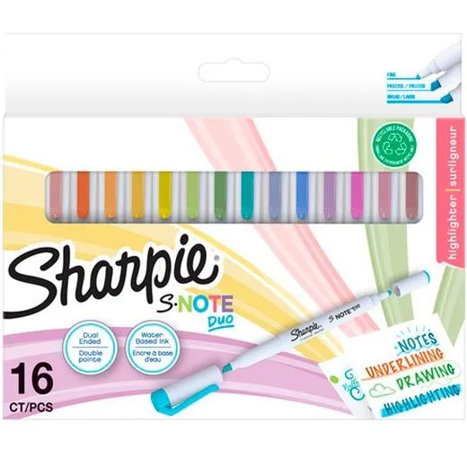 Sharpie Rotuladores Creativos S-Note Duo C/Surtidos Estuche 16 Ud