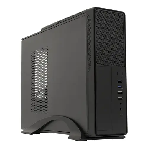 UNYKA Caja MicroATX Slim MATX 2010SE Frontal Micro Perforado USB Type-C con Fuente SFX 450W