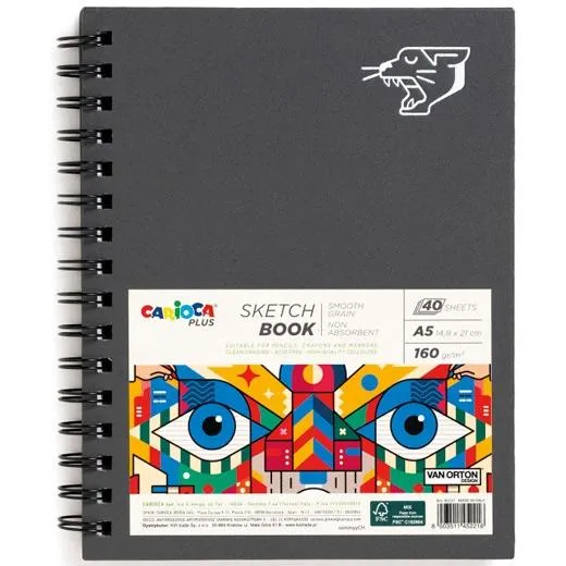 Carioca Plus Bloc De Dibujo Sketchbook Espiral A5 40H Precortadas 160Gr