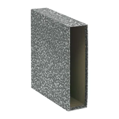 Dohe Fundas de Archivadores A4 Cartón Forrado con Papel Impreso Jaspeado Gris