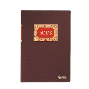 Miquel Rius Libro de Actas Folio Natural 100 Hojas Forrado en Tela Azul