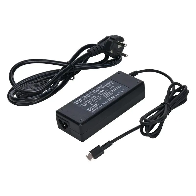Ewent Cargador Universal 90W USB-C Power Delivery Gestión Inteligente Corriente Negro