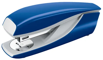 Petrus 635 Grapadora Metalica - Hasta 30 Hojas - Extraegrapas Integrado - Grapado Cerrado, Abierto y Clavado - Color Azul