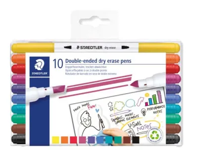 Staedtler Marcadores Pizarra Blanca Lumocolor Whiteboard Market 3010 Estuche 10 Unidades