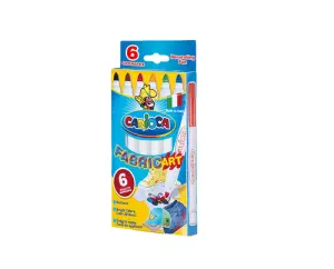 Carioca Pack de 6 Rotuladores para Tejidos - Punta Maxi Ø 6mm - Tinta Indeleble