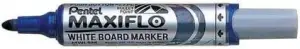 Pentel Maxiflo Rotulador Pizarra Blanca 2,5mm Punta Redonda Color Azul 50% Reciclado