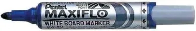 Pentel Maxiflo Rotulador Pizarra Blanca 2,5mm Punta Redonda Color Azul 50% Reciclado