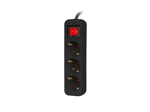Lanberg Base Múltiple 1,5m 3 Salidas AC Interior Negro