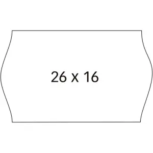 Apli Etiquetas Para Etiquetadora De Precios 26X16mm Sinusoidal 6 Rollos De 1000 Blancas