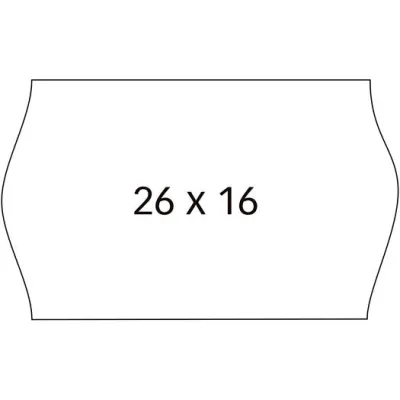 Apli Etiquetas Para Etiquetadora De Precios 26X16mm Sinusoidal 6 Rollos De 1000 Blancas