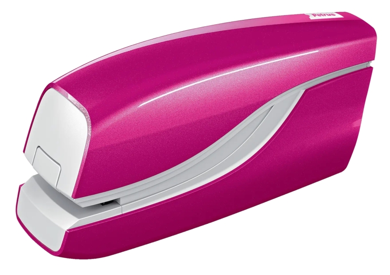 Petrus Wow E-310 Contactless Grapadora Electrica - Hasta 10 Hojas - Grapado Cerrado - Utiliza Grapas Petrus Nº10 - Color Fucsia Metalizado