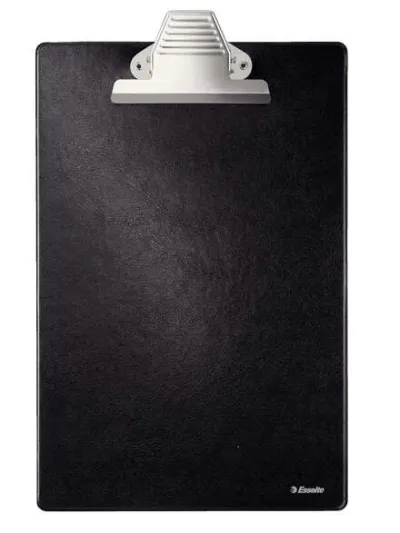 Esselte Carpeta A4 Forrada en Plástico con Pinza - Color Negro