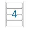 Apli Pack de 100 Etiquetas Rectangulares 190x61mm - Adhesivo Permanente - Color Blanco
