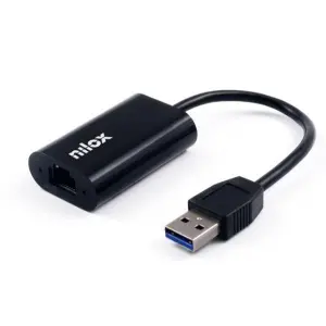 NILOX CABLE ADAPTADOR USB A  A RJ45 M/H NEGRO