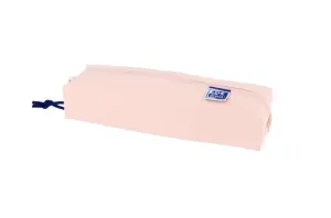 Oxford Estuche Rectangular Mediano Acolchado Rosa con Goma Elástica para Cuaderno