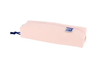 Oxford Estuche Rectangular Mediano Acolchado Rosa con Goma Elástica para Cuaderno