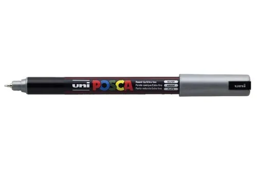 Posca Marcador  Pc-1Mr No Permanente Punta Extrafina 0.7Mm Plata