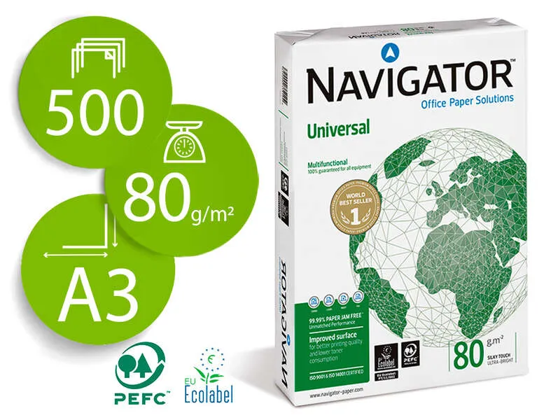 Navigator Papel A3 80Gr 297X420Mm (500 Hojas) Blanco