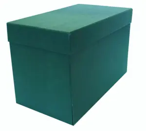 Elba Caja de Transferencia Folio 20cm con Tapa Protectora - Cartón Reciclado Verde 38.5x25.3x20.5cm