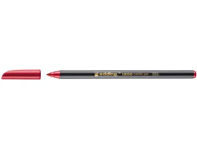 Edding 1200 Rotulador Punta Redonda 1mm Tinta Base Agua Color Rojo Metalizado