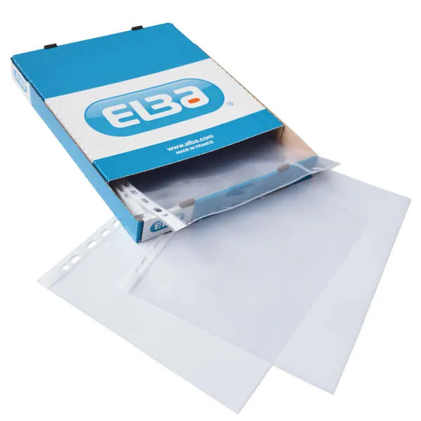 Elba Funda Multitaladro 11 PP Cristal A4 70 Micras Caja 100 Unidades