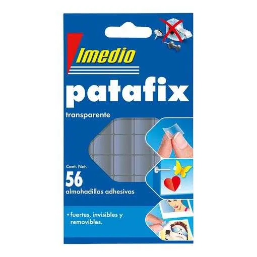 Imedio Almohadillas Adhesivas Patafix Doble Cara Transparente 56 Pastillas