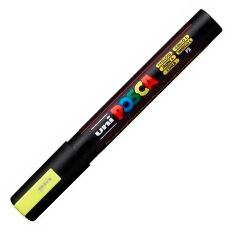 Posca Marcador  Pc-5M No Permanente Punta Forma De Bala 1,8 - 2,5 Mm Amarillo Fluor