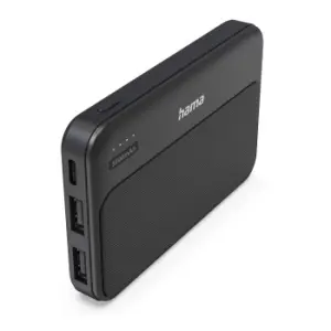 Hama Power Pack Pocket-5 Batería Externa 5000mAh USB-C USB-A Carga Rápida Negro