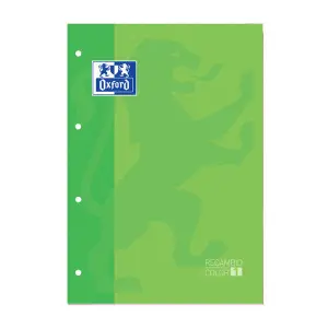 Oxford Recambio Encolado A4 80 Hojas Cuadricula 5x5 Tapa Verde